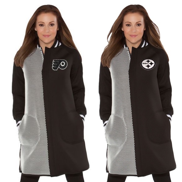 New York Giants black and white long bomber jacket - Picture 10 of 10